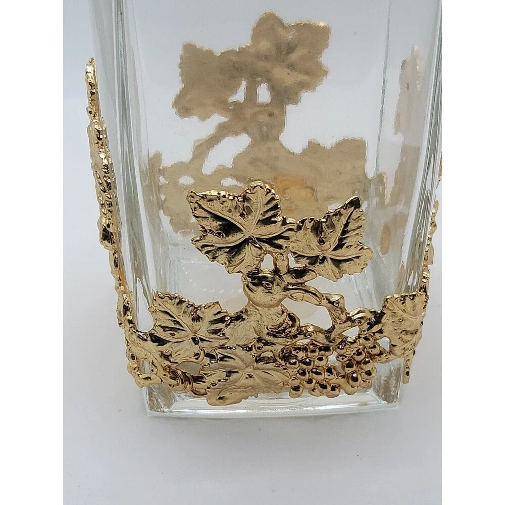 Crystal Decanter Arthur Court Gold Grape Vines
